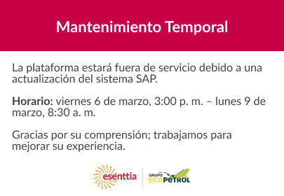 Pagos no disponibles